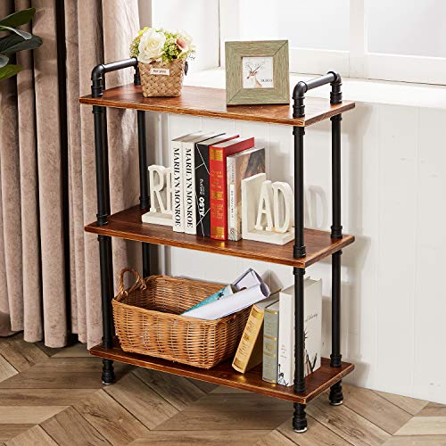 Buy Industrial Bookshelf, Pipe Shelves, Industrial Pipe Shelving, 3