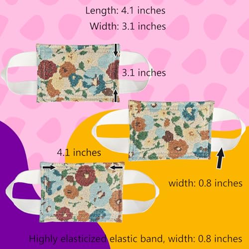 Image of Baby Proof Door Silencer & Cloth Latch Cover, Quiet Close Anti-Slam Pads to Prevent Slamming and Accidental Locking, for Nursery and Toddler Safety (3, Beige Floral Pattern, 4.1 * 3.1 inches)