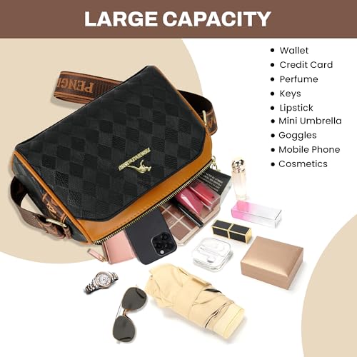Image of Storite Women's Crossbody Sling Bag Travel Office One Side Shoulder Bag