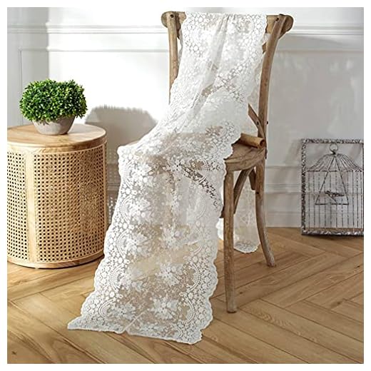Fransk vacker bord löpare vit tredimensionell broderad bomullstråd spets dekoration för bröllopsferie picknick jul Table Runner,40 * 180CM,wihte