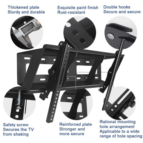 Fixation plafond TV 32 à 70 pouces ultra robuste et discrète de 5 à 28 cm - 3