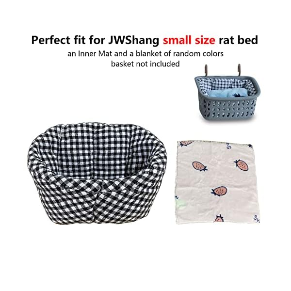 Jwshang bed mat for rat hammock hanging basket warm bed, replaceable removable nest mat for small animal hammocks for hamster, sugar glider, rat(only for small size rat hammock) - image 3