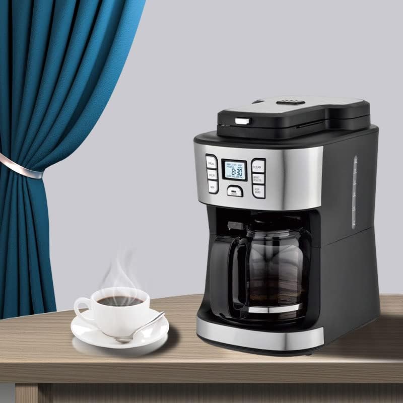 Miniatura 6 de IEASE kfj - Máquina de café de goteo automática para café molinillo de granos de cocina 2 en 1 pantalla LED inteligente mantiene el calor máquina de
