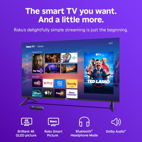 Roku 50-Inch Select Series Smart TV 2026-4K QLED TV - Roku TV | Flat Screen QLED Television with Voice Remote, Wi-Fi & Bluetooth Headphone Mode - Streaming Live Local News, Sports, & Movies - Image 4