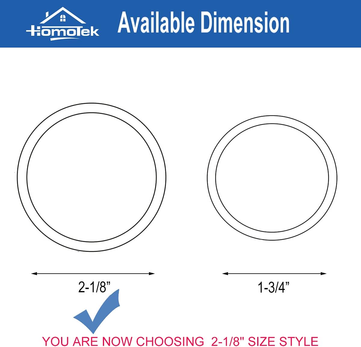HOMOTEK 4 Pack Closet Door Finger Pull 2-1/8”, Easy Snap in Installation, Oil Rubbed Bronze,Fits a 5/16”Depth x 2-1/8" Diameter Opening Hole