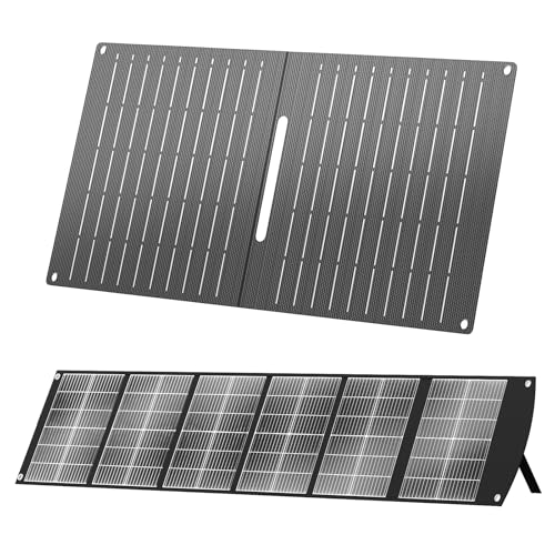 Image of Ecosonique 15W and 200W Portable Solar Panel Foldable Solar Charger with USB-A USB-C Port MC4 for Camping, Outdoor, and Emergency Power