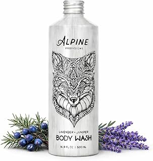 Alpine Provisions Natural Organic Body Wash Men & Women, Lavender & Juniper