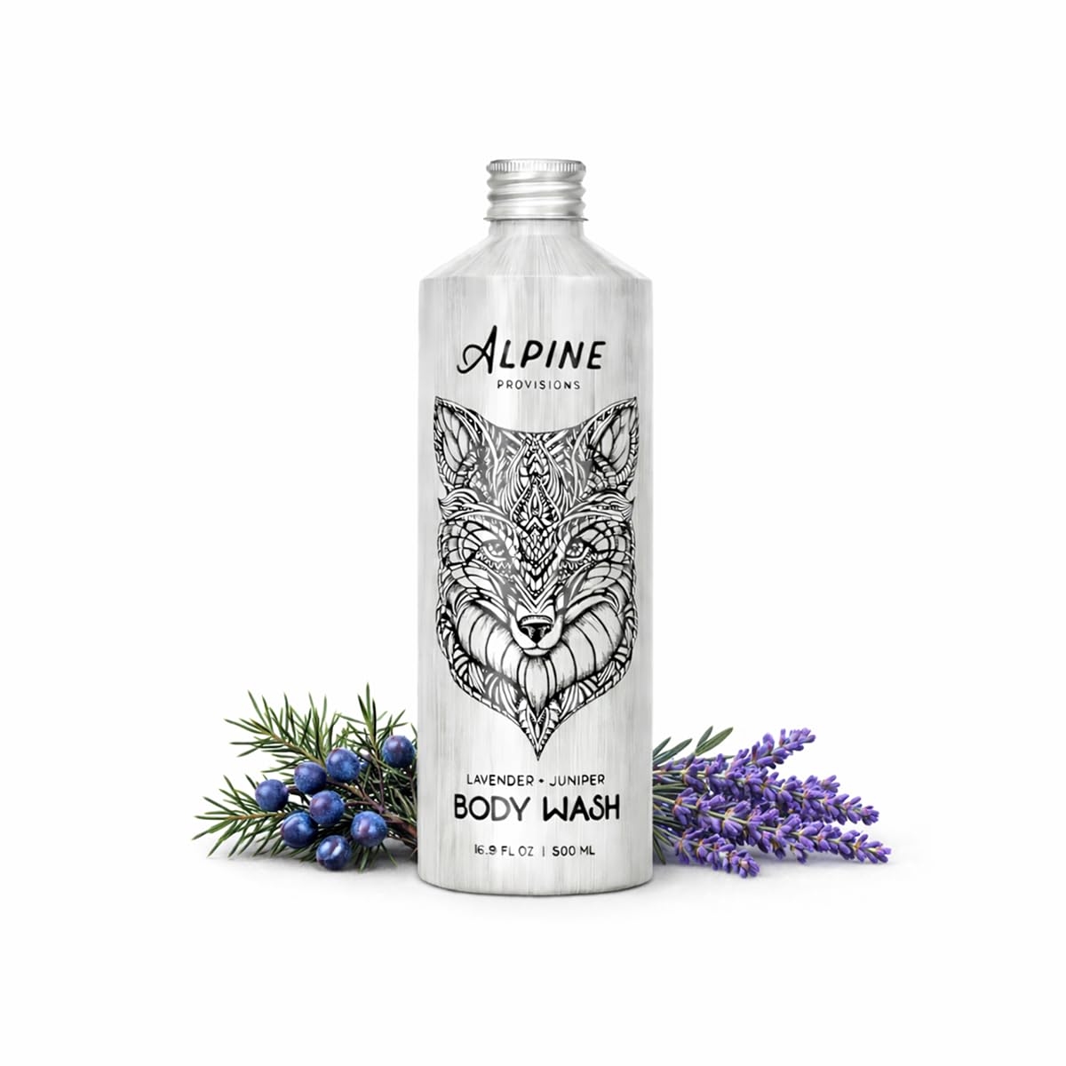 Alpine Provisions Natural Organic Body Wash Men & Women, Lavender & Juniper | Moisturizing with aloe vera + coconut oil. Sulfate-free, vegan &