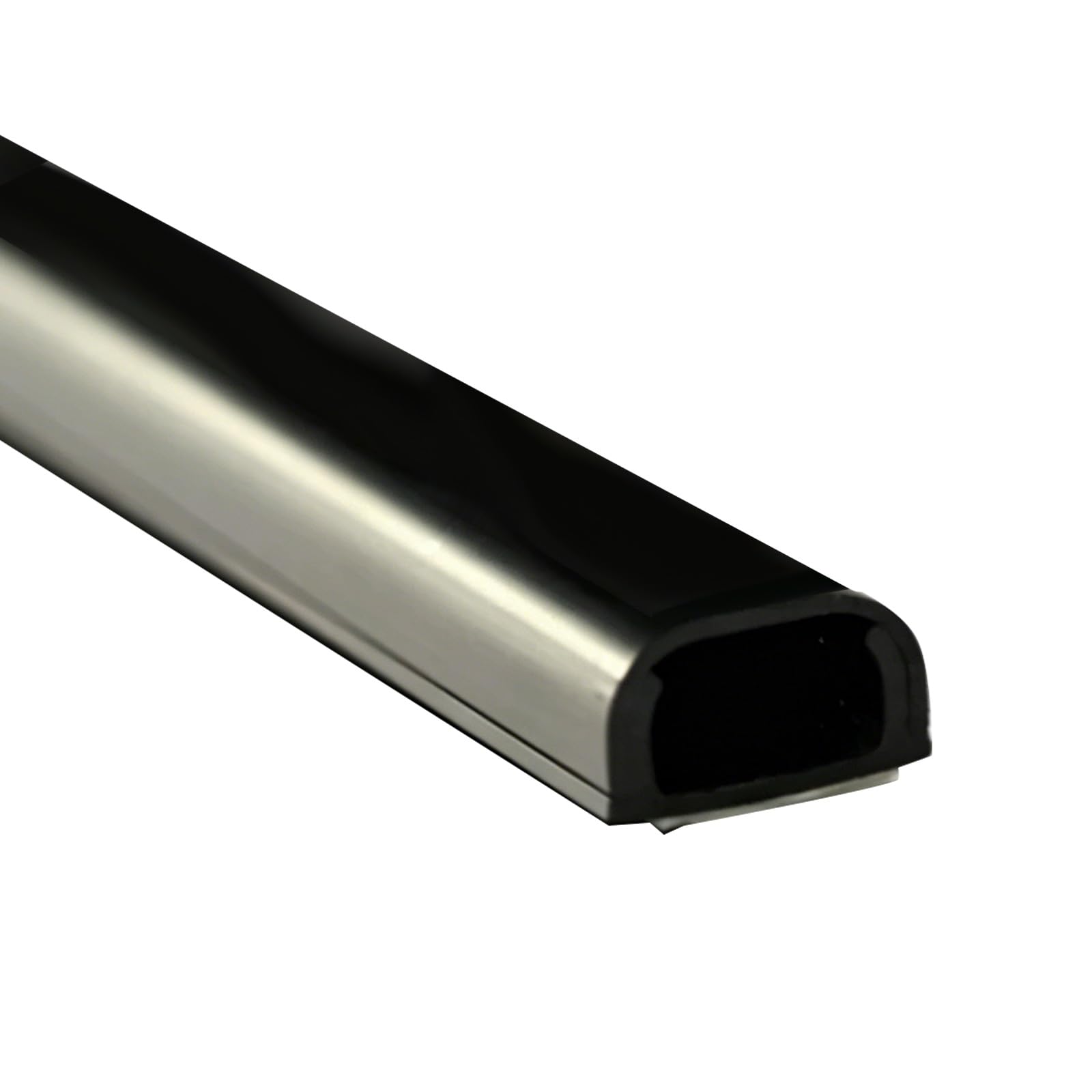 Organizador Cables de PVC Cubre Cables 100cm Organizador Cables Canaleta Ideal para el Hogar, La Oficina o Exteriores(Black,3.9/1.5in)