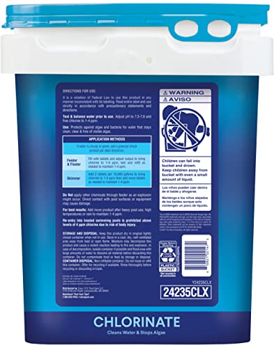 CLOROX Pool&Spa XtraBlue 3” Chlorinating Tablets, Kills Bacteria & Stops Algae, 35 LB - Thumbnail 3