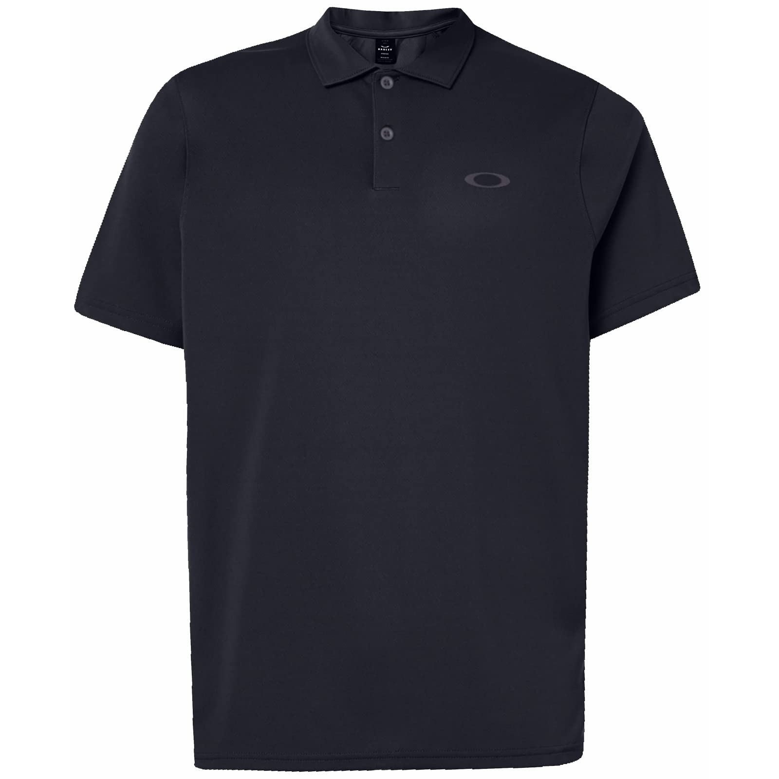 Oakley Men's Blackout Icon Thermonuclear Protect Recycled Polo Shirt, Medium