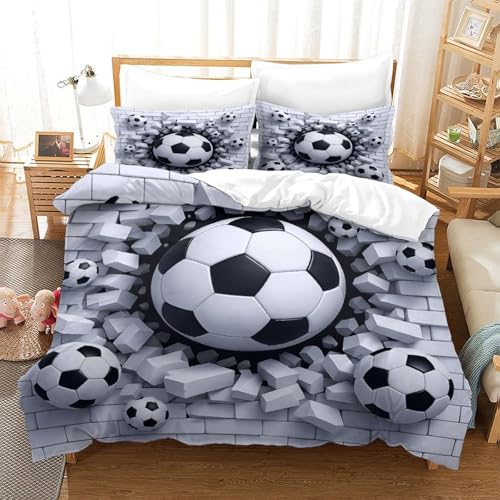 Housse de couette 140x200cm microfibre résistante avec fermeture éclair 3D - 3