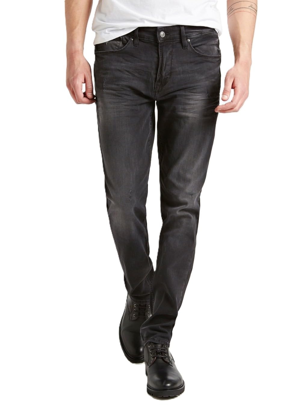 Guess Men's Mid Rise Slim Fit Tapered Leg Jean