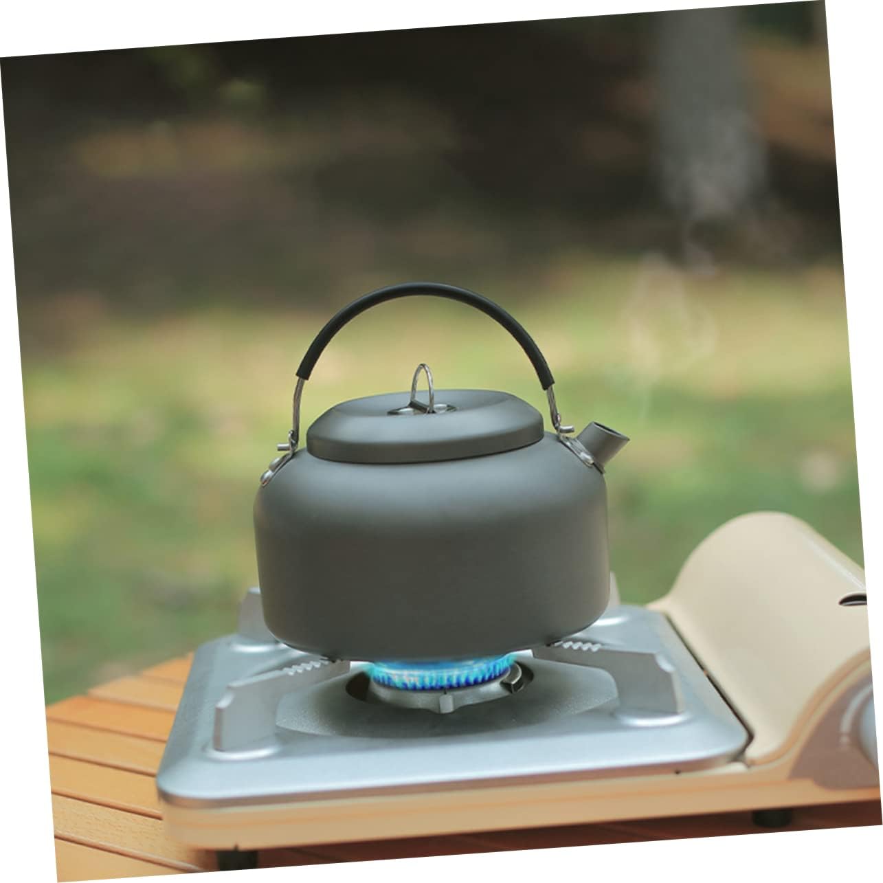 Yardwe 2pcs Professional Water Pot Camping Tea Kettle Portable Aluminum Alloy Even Heat Distribution Safe Handle