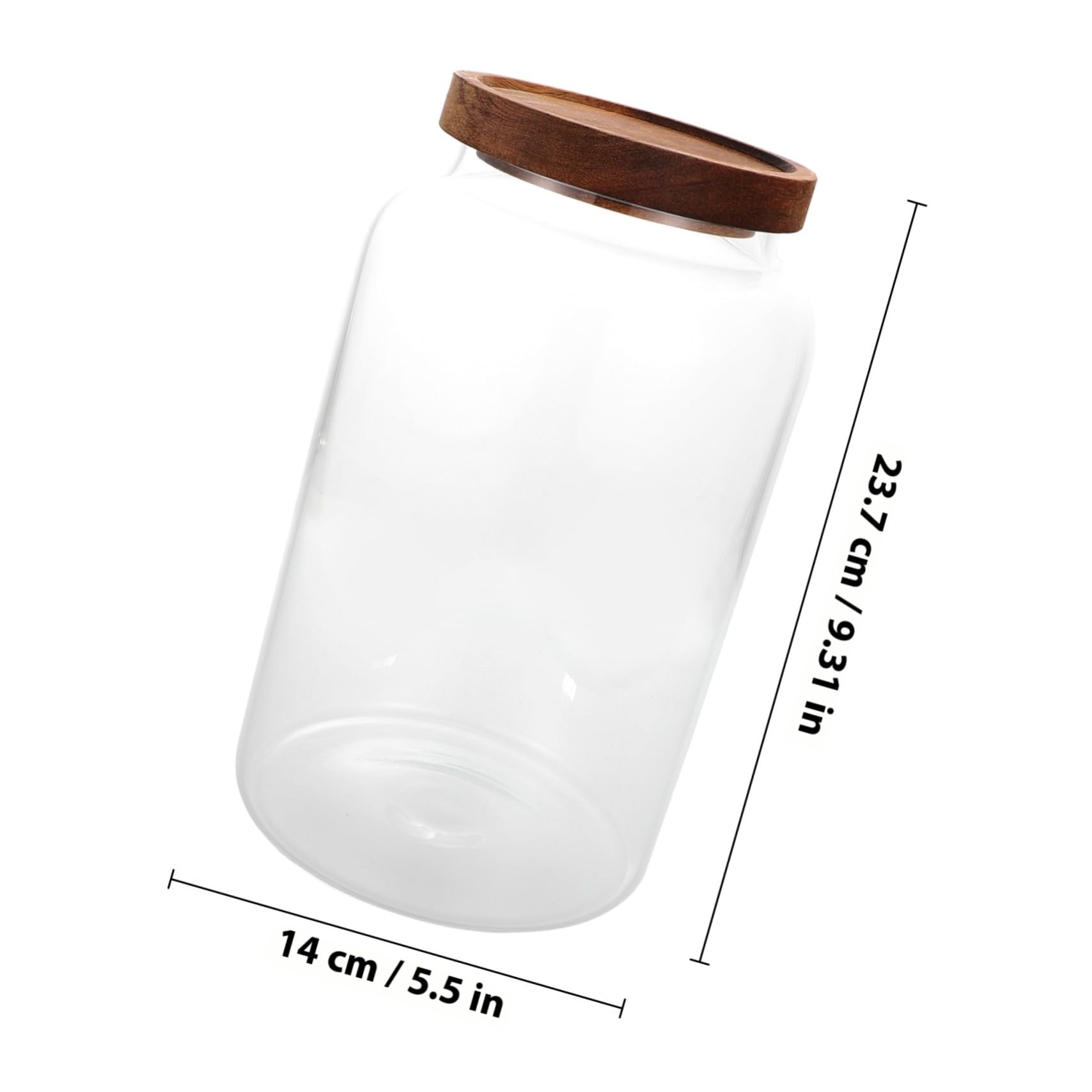 Großes Haushalts Vorratsglas aus Hochwertigem Glas mit Luftdichtem Holzdeckel zur Aufbewahrung von Getreide Tee Süßigkeiten und Mehl Robust und Vielseitig für Küche und