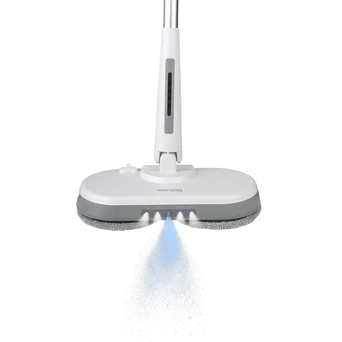 ideoon Pulidora inalámbrica para suelos con depósito de agua: 30 W de potencia y 40 minutos de tiempo de funcionamiento, barra telescópica, mopa para grandes superficies, azulejos, laminados