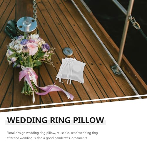 Almohada para anillos de boda compacta para evitar caídas en el altar 8