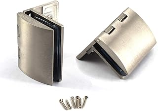 90 Degree Glass Door Pivot Hinge Kit Zinc Alloy Shower Hinge Glass Door Clamp Clip 2PCS with Screws,Adaptive 8-10mm Glass