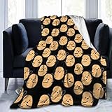 Comfy Soft I'm A Potato Cute Potatoes Throw Blanket, Sherpa Flannel Fleece Home Blanket Wearable Blanket, Queen Size Blankets for Bedroom Living Rooms Sofa Couch, 40'x50'
