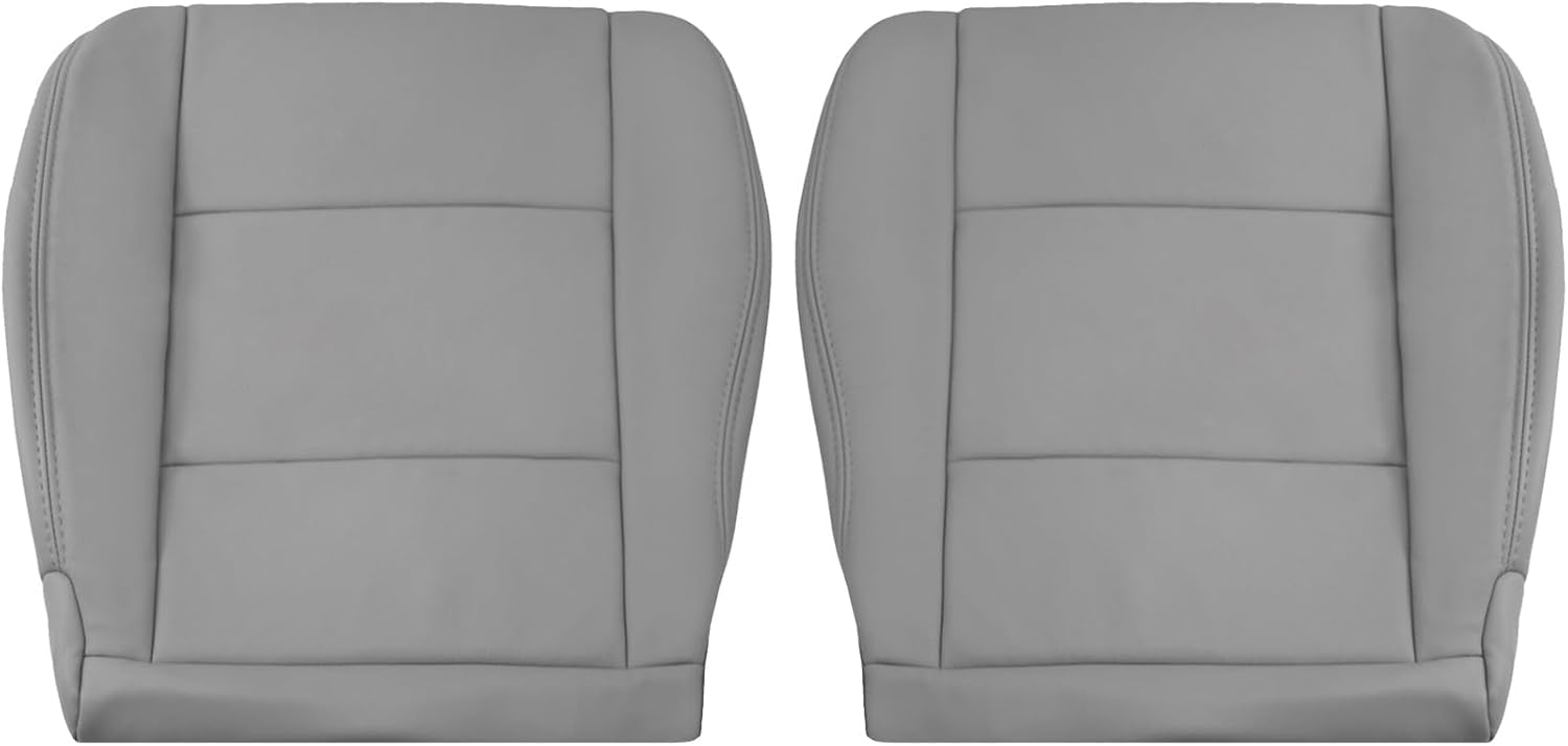 NLQR Stone Gray Front Driver and Passenger Bottom Microfiber Leather Seat Covers Replacement Compatible with Toyota Land Cruiser 1998 1999 2000 2001 2002 2003 2004 2005 2006 2007