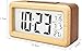 Despertador Digital de Madeira – Design Vintage com Sensor de Luz Noturna glide