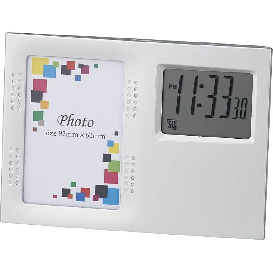  フォトフレームと時計のセット Amazon.co.jp: フォトクロック ポライト 6122-23【通販パーク