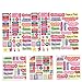 DOITOOL 15Pcs Vintage English Label Stickers for Budget Books Journals Easy to Apply Stationery Stickers for Scrapbooking Craft Projects and Schedules for DIY Decoration