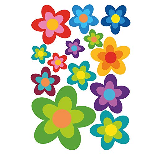 13 Aufkleber Auto Hippie Blumen Flower Power Sommer perfekt für...