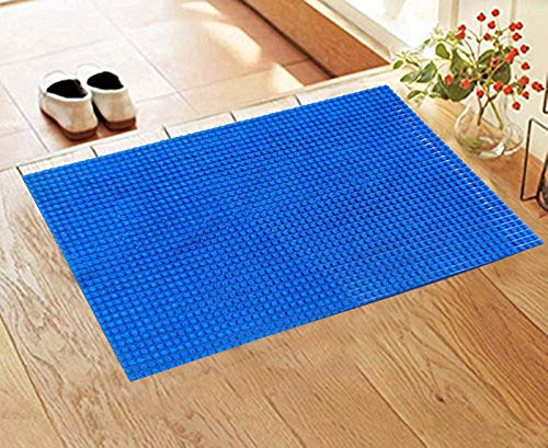 Image of Kuber Industries Turf Design PVC Door Mat - 24 inchx16 inch (Blue)