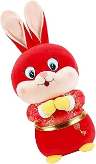 CIYODO Coelho De Pelúcia Enfeite De Mesa Decoração Chinesa Brinquedo De Pelúcia Bicho De Pelúcia Mascote Brinquedo De Coelho De Pelúcia Coelhos De Pelúcia Adorável Decoração De Coelho