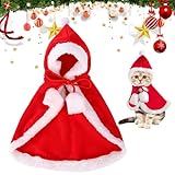 ⛄【Design Carino】Il Vestiti di Natale per Cane utilizza elementi classici del Natale, il colore rosso è molto accattivante, farà spiccare il vostro animale domestico.