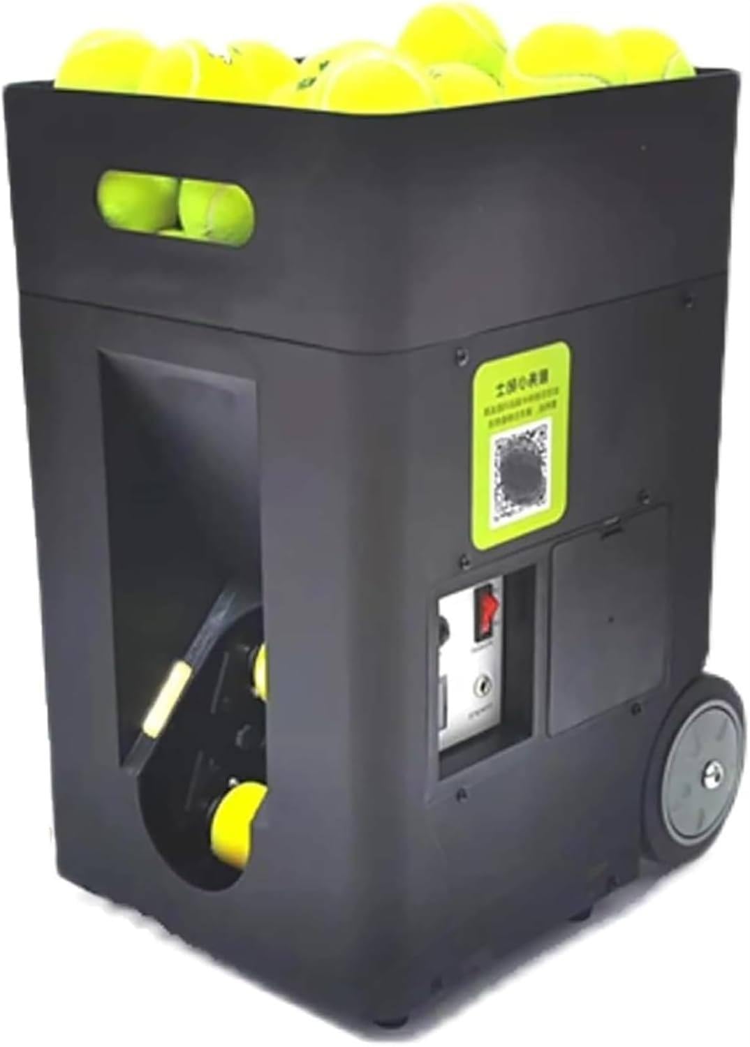 Máquina automática de pelotas de tenis, lanzador de pelotas de tenis portátil para interiores con capacidad de 50 pelotas y batería de 2 a 4 horas de duración, ideal para uso personal y clubes