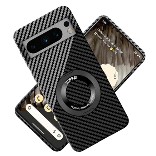 LHNUNP Google Pixel 10 CfUC P[XCrWuX^h [MagsafeΉ] J[{t@Co[ ~ XtBbg ~O[h ߉\ȃLbNX^h jp, Black&Silver