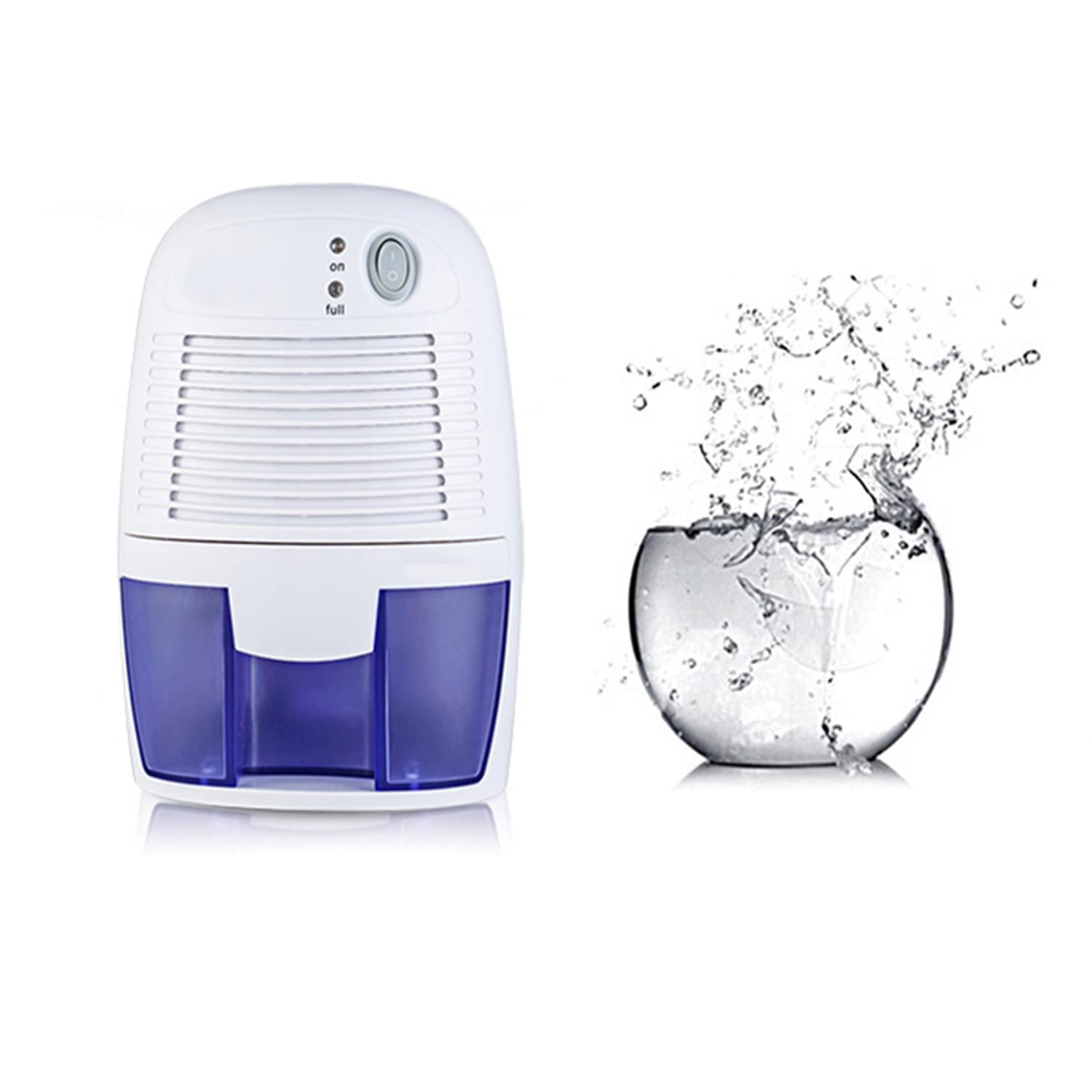 Beauenty Electric Mini Dehumidifier, 1200 Cubic Feet (150 sq ft), 500ML，for High Humidity in Home, Kitchen, Bathroom, Basement, Caravan, Office, Garage with Auto Shut Off (150 Sq Ft)