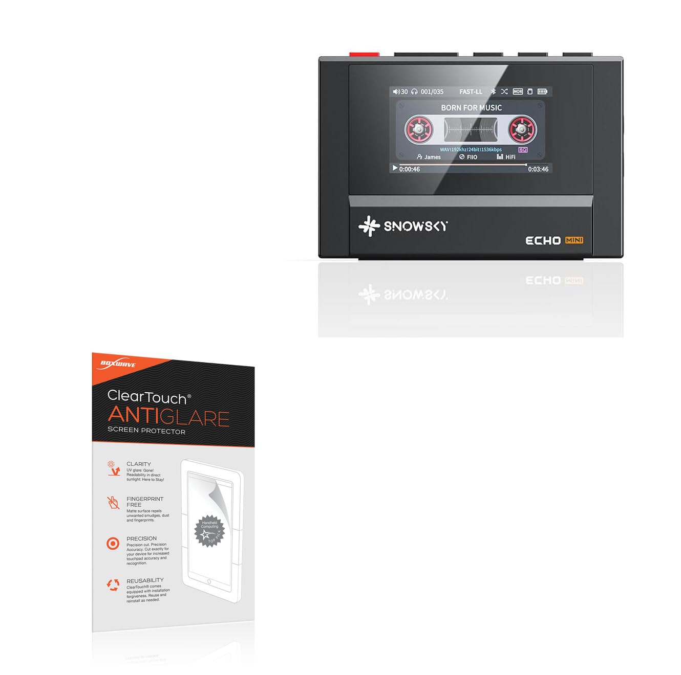 Film protecteur d'écran mat BoxWave ClearTouch anti-reflets pour console FiiO Echo MINI x2 - 8