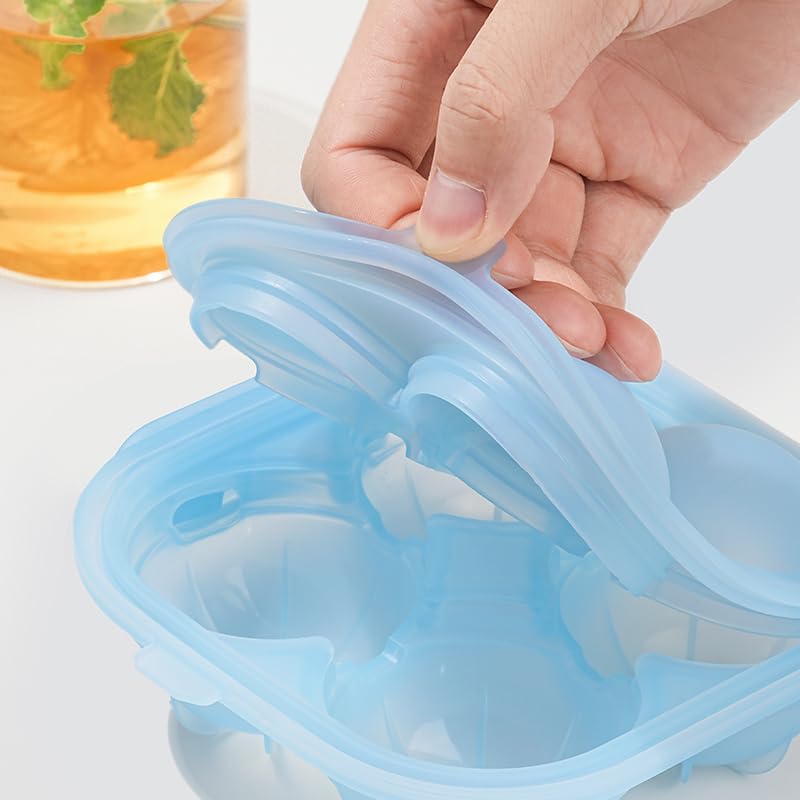 Bandeja de Hielo Redonda de Silicona para 4 Esferas miniatura 7