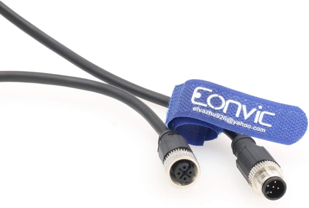 EONVIC Industrial M12 5 Pin Male to Female Aviation Sensor Connector Electrical Sensor Cable, Black, M12 5Pin Male to Female Cable - Image 4
