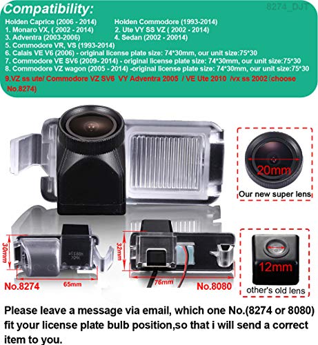 Kalakus Rear View Camera Car Number Plate Rear View Camera for Holden - Image 2