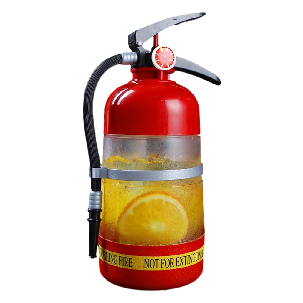 Contenitore creativo per acqua birra a forma di estintore 1,5 L Dispenser di bevande per vino in acrilico di grande capacità per vino, liquori, birra, liquori