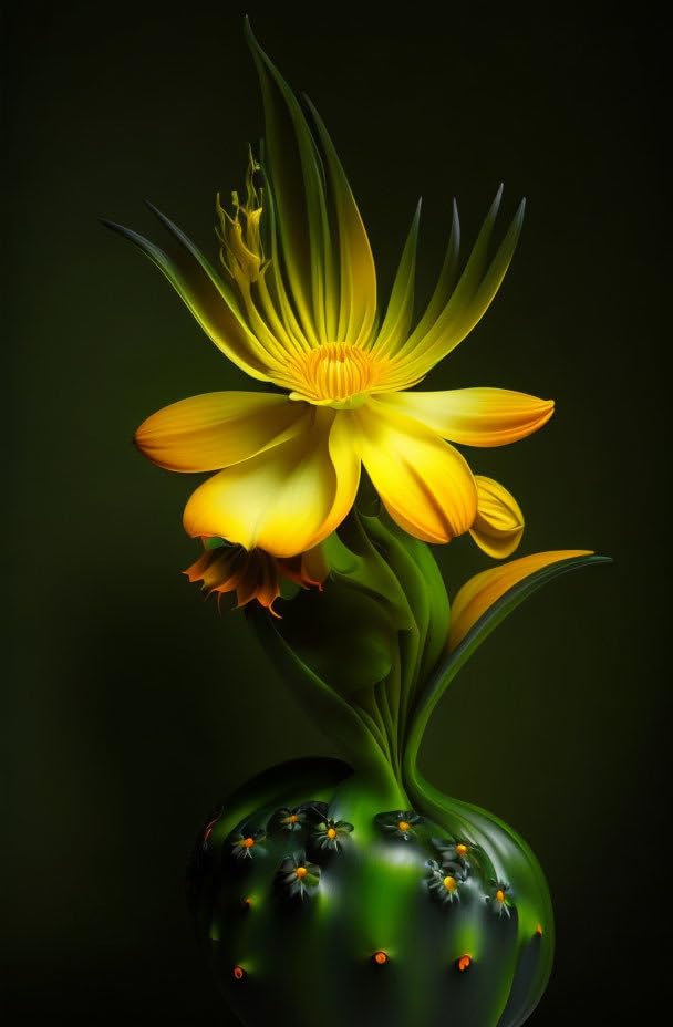 Affiches sur toile de haute qualité fleur jaune exotique SERENDIPITP