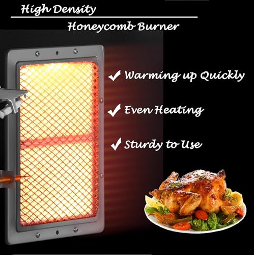 Banfluxion Electric Rotisserie Oven 3-Roll Chicken Rotisserie Machine Stainless Steel Rotary Chicken Roaster Machine Commercial Automatic Rotary Roaster Oven, 220V