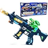 JOCOUNY Light Up Toy Gun - Retractable Dinosaur & LED Lights & Sound Effect & Barrel Telescopic Actions - Pretend Play Props Toy Machine Guns Toys, Christmas Birthday Gifts for Boys Kids