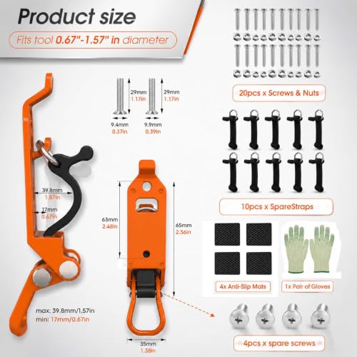 Atospdy 10Pcs Shovel Mount for Roof Rack Fit 0.67" to 1.57" Diameter Tools by Atospdy - Used condition - Image 2