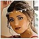 Edary Boho Pailletten Kopfkette Gold Quaste Kopfschmuck Prom Festival Stirnkette Hochzeit Bauchtänzerin Haarschmuck Schmuck für Frauen und Mädchen