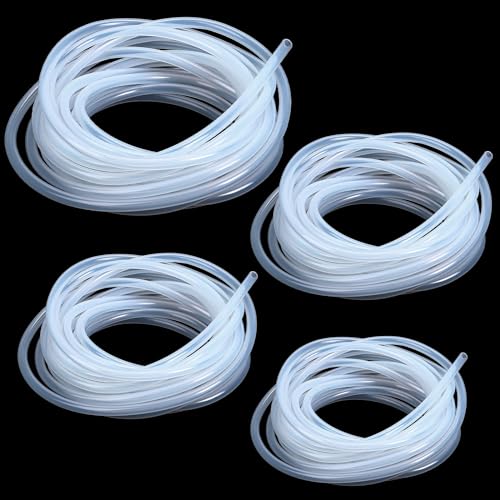 Pushglossy MUY-PUSHGLOSSY-382 4 Pcs 16.4 Ft Pure Thin Silicone Tubing Tubing Assortment 2Mm 3Mm 4Mm 5Mm Id High Temperature Flexible Tubing cover