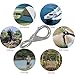 Fixed Spring Snap Hook, Stainless Steel 316 Quick Release Shackles Fixed Eye Clip, Carabiner Marine Clip with Fixed Round Ring Marine Boat Rigging Hardware Accessories (4, 83mm (2#))