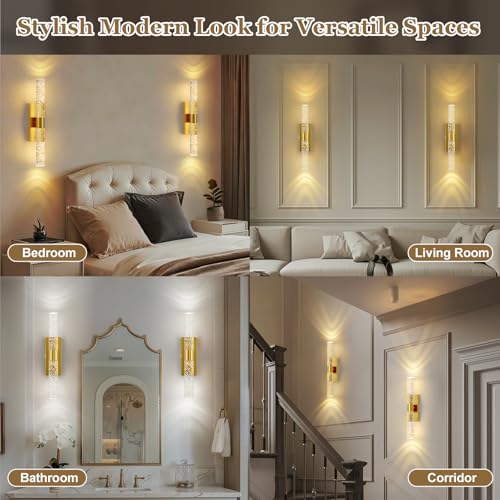 Image of 20000mAh Battery Operated Wall Sconces: 17 Inch Rechargeable Wall Lights Set of 2 with Arylic Shade - 3000K-6000K Dimmable Wireless LED Wall Lamp with Remote for Bedroom Bathroom Hallway Living Room