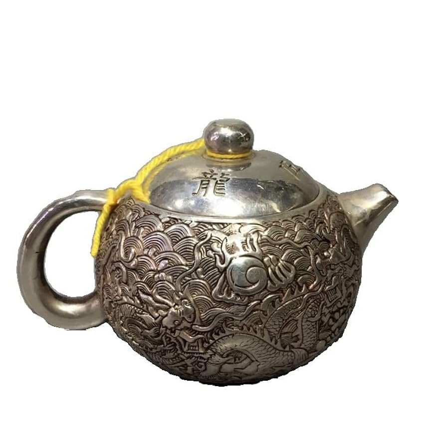 アンティーク　銀竜　花瓶　高級　時代物　縁起物　インテリア　美術品　レア アンティーク　銀竜　花瓶　高級　時代物　縁起物　インテリア　美術品　レア