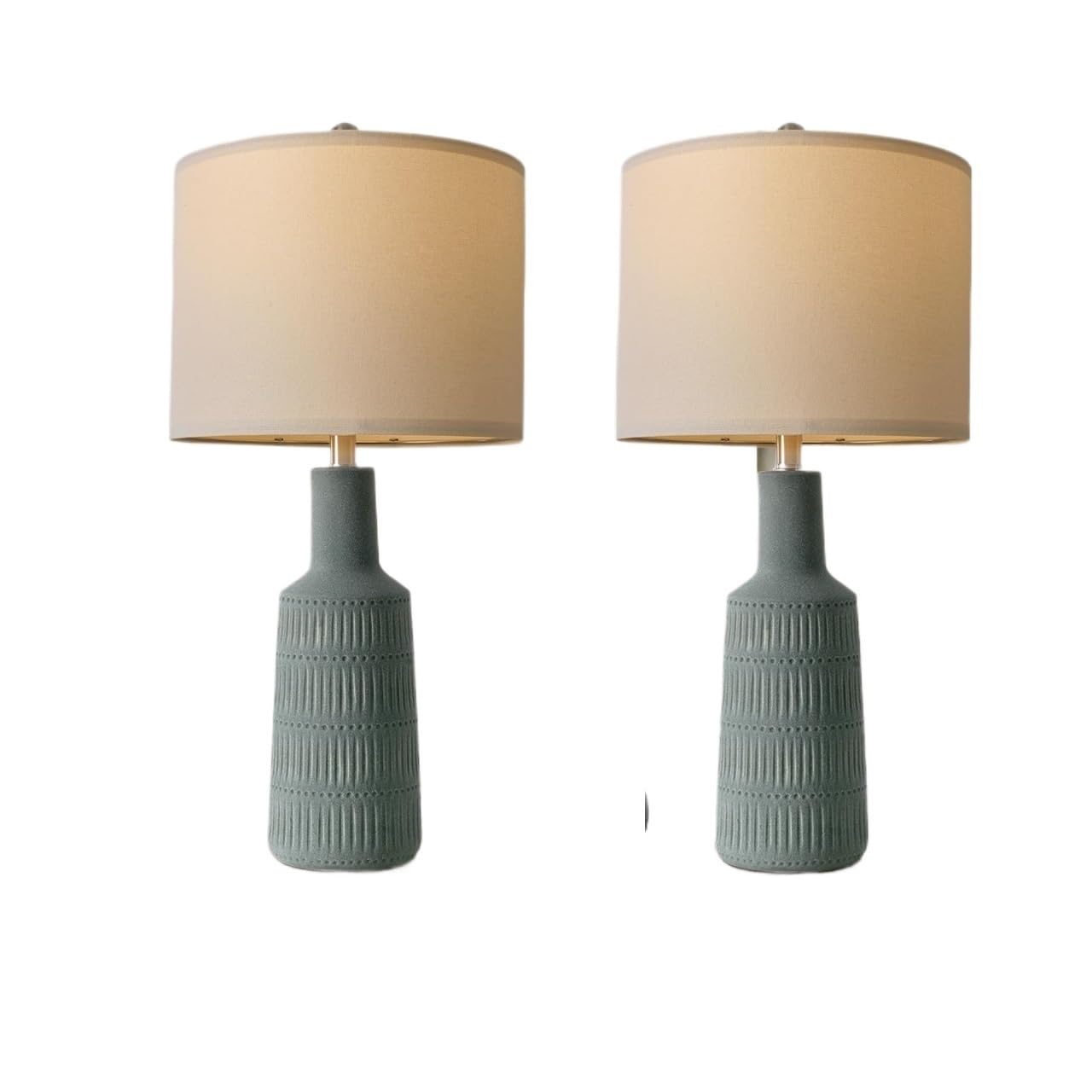 26.5 Inch Country Ceramic Table Lamp 2 Pack for Bedroom Livi