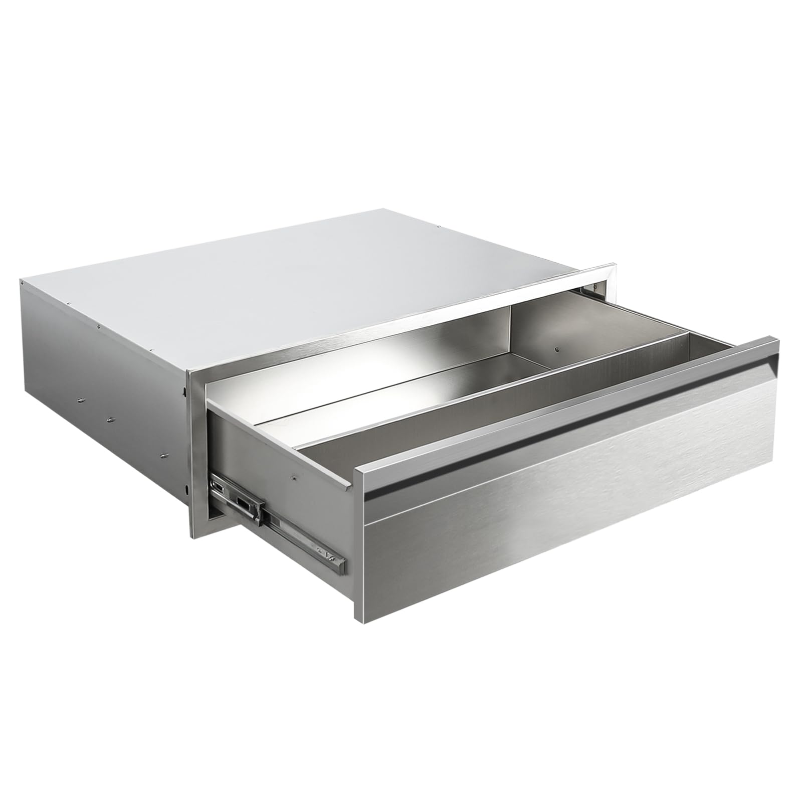 Outdoor Kitchen Drawers 30" W x 10" H x 23" D Stainless Steel Drawer BBQ Single Drawers with Hidden Handle for Outdoor Kitchen Island, Patio Grill Station